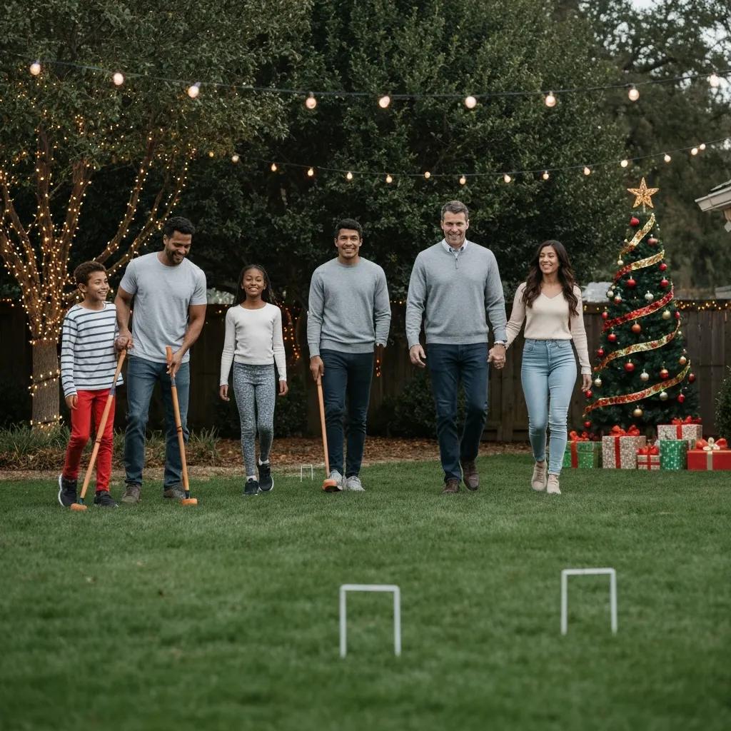 Family taking a walk together outdoors to stay active during holiday celebrations
